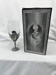 Egyptian Pharaoh Pewter and Glass Goblet unused in box
