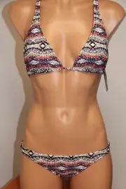 NWT VOLCOM Swimsuit Bikini 2pc set Size XS S MVE Mauve Slide bra