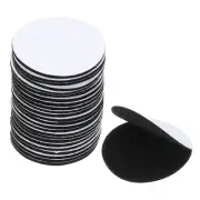 24 Pcs 2" Hook and Loop Strips Round Tape Double Sided Black