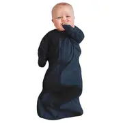 Baby Studio Infant Soft All-In-One Swaddlebag Navy Organic Cotton 1.0 Tog 3-9M