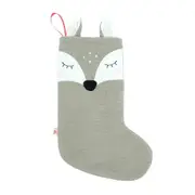 Christmas Santa Boot Fawn Stocking (Silver Grey)