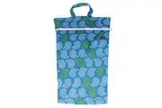 Snazzi: Wet Bag - Blue White Spiral (Large)