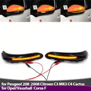 2x Dynamic LED Side Mirror Light Indicator For Opel Vauxhall Corsa F 2019-2021