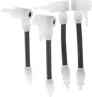 4pcs Nozzle Adapter Tires Air Compressor for Car Chuck Adapter Air Pump for Bike Tires Removal Tool Bike Pump Bicycle Adaptor Plastic White