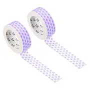 Washi Tape 0.59 Inch x 10.93 Yards, 2 Roll Dots Pattern Sticker Purple