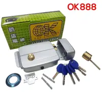 在飛比找樂天市場購物網優惠-自動鐵門鎖 OK888-1 台灣製 OK牌 電鍍電鎖(正) 