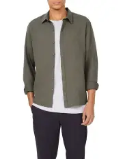 [Van Heusen] Never Tuck Washed Dobby Shirt in Green