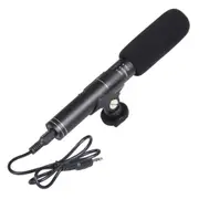 Double Back Pole Professional Condenser Shotgun Microphone for DSLR & DV Camcorder(Black)