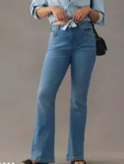 NWT Anthropologie Pilcro The Icon Flare Jeans Medium Wash Blue Plus Size 26W New