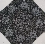 16 9.5" Blue Holiday Bulbs #1 * Stack 'n Whack Quilt Blocks Kaleidoscope