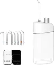 NW 1776 Tartar Removal Water Flosser - Portable and Adjustable, Perfect for Beginners, Orthodontic Braces and Sensitive Gums - 1600/min High-Pressure Pulse, 3 Modes, 360° Rotating Nozzle (White)