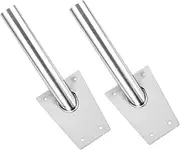 FONDOTIN 2pcs Heavy Duty Stainless Steel Flag Pole Holder Weatherproof Wall Mount Bracket for Outdoor House Flags Inner Diameter Quick Setup Durable Design for Seasonal Decorations