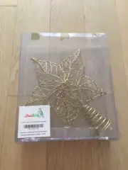 Ornativity Gold Star Tree Topper Christmas Glitter Ornament tree NEW