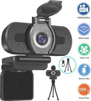 Xinidc Full 1080P HD Webcam Built-in Microphone Camera USB Webcam for Laptops