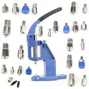 Eyelet Grommet, Snap Button, Rivet Hand Press Machine Complete Set