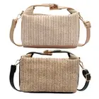Elegant Black Straw Shoulder Bag Eye Catching Bohemian Fashion Crossbody Purse