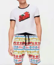 NEW PETER ALEXANDER MR MEN MR STRONG TOP + SWEAT SHORTS PJ SET MENS M RRP$139.90