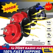 2X Super Horn 12V 300DB Super Loud Horn Snail Motorcycle Car Truck Boat Train (for: Daihatsu)