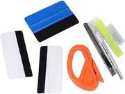 Anneome 2 Sets Auto Window Tint Tool Kit Professional Film Sticker Wrapping Squeegee Cutter for Car Window Repair Bubble Removal