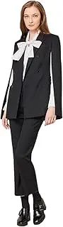 [Kromoc] Women's Two-Piece Suit Double Breasted Buttons for Party Wedding Office Lady Dinner Tuxedos