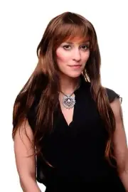 Wig Ladies Women Long Wavy Layered Fringe Chestnut Braun Mix 80 CM 6311-2T30