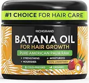 Batana Oil for Hair Growth - 100% Raw & Organic Dr Sebi Batana Oil - Cold-Pressed & Pure Unrefined Batana Hair Mask for Women & Men - Enhances Hair Thickness, Prevents Loss