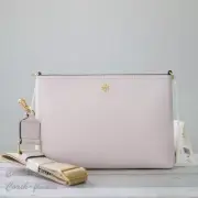 NWT Tory Burch 148314 Blake Swingpack Leather Crossbody Bag in Pink Pastry