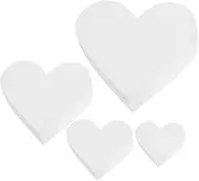 HOODANCOS Cake Decor Baking Practicing Tool Set of 4 Heart-Shaped Cake Dummies for Decor
