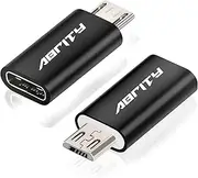 New USB C Female to Micro USB Male Adapter (2Pack), Micro USB Adaptor, Micro USB to USB C Adapter Fast Charger Power Cable Plug Strip Extender for Nexus Nokia LG Xbox PS Kindle Galaxy Devices