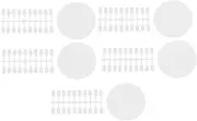 MERRYHAPY 5 Sets Transparent Nail Color Display Boards for Manicure Practice Easy to Use Color Show Plates for Nail Art Training