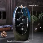Ceramic Waterfall Backflow Smoke Incense Burner Censer Holder Decor Gift