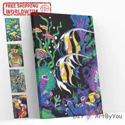 Paint By Numbers Kit Fish Animal Oil Art DIY Framed Adult Beginner Canvas Decor