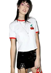 Cherry Pop Ringer Tee