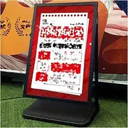 KGJAQT Heavy Duty Poster Stand, 60x90cm Sandwich Board Sidewalk Advertising Sign Holder with Water-fillable Base, Mall Shopping Replaceable Billboard Rack