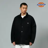 在飛比找momo購物網優惠-【Dickies】男款水洗黑純棉帆布耐磨經典工裝外套｜DK0