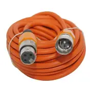 25 ft foot ORANGE 3pin XLR male to female M/F shielded mic microphone cable cord