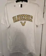 Vanderbilt Commodores Short Sleeve T-Shirt Unisex Medium White 100% Cotton