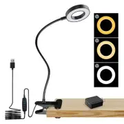 DLLT Dimmable Clip on Light, 48 LED USB Book Reading Light, Color Changeable ...