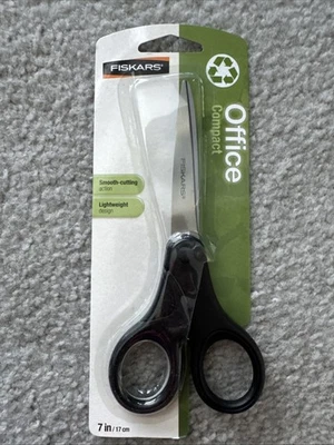 Fiskars Office Compact Scissors 7” Black Handles