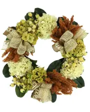 Creative Displays 26in Hydrangea, Pampas And Berry Fall Wreath