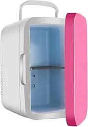 Car Small Refrigerator, Car Dual-Use Heating and Cooling Mini Fridge, Cosmetics and Beauty Refrigerator, Heat to 40°c, Cooling Is 22°c Lower Than the Outside Temperature Fridge,Pink-America
