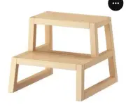 IKEA Molgen New Natural Wood Step Stool Plant Shelf Ladder Pine Wooden