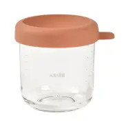 Glass & Silicone Container 250ml - Terracotta