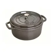 Staub 24cm/3.8L Cast Iron Round Cocotte Pot w/ Lid Induction Cookware Graphite