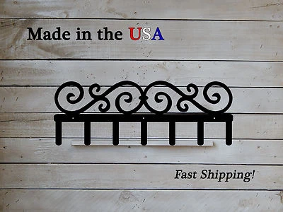 Scroll Coat Rack-Arsty Decor-Wall Hooks-Hat Hanger-Scroll Art-CR1002