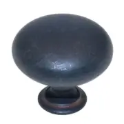 Hickory Hardware Manchester Rustic Iron 1 1/4" Round Cabinet Knob PA1218-RI