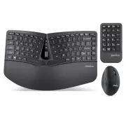 PERIDUO-606A, 3-in-1 Wireless Compact Ergonomic Keyboard with Vertical Mouse ...