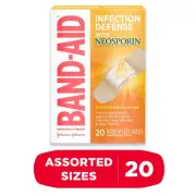 Band-Aid Brand Bandages with Neosporin Antibiotic Assorted Sizes 20ct (12 Pack)