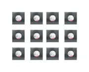 12PK Topchef Square Cake Board/Base Kitchen Baking Pastry Accessory Grey 30cm