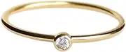 [Yihuaqun] You don't need to take it off when washing your hands. Genuine American 14K gold injection ring, super flash small diamond ring with zircon fine ring, women's model will not fade.